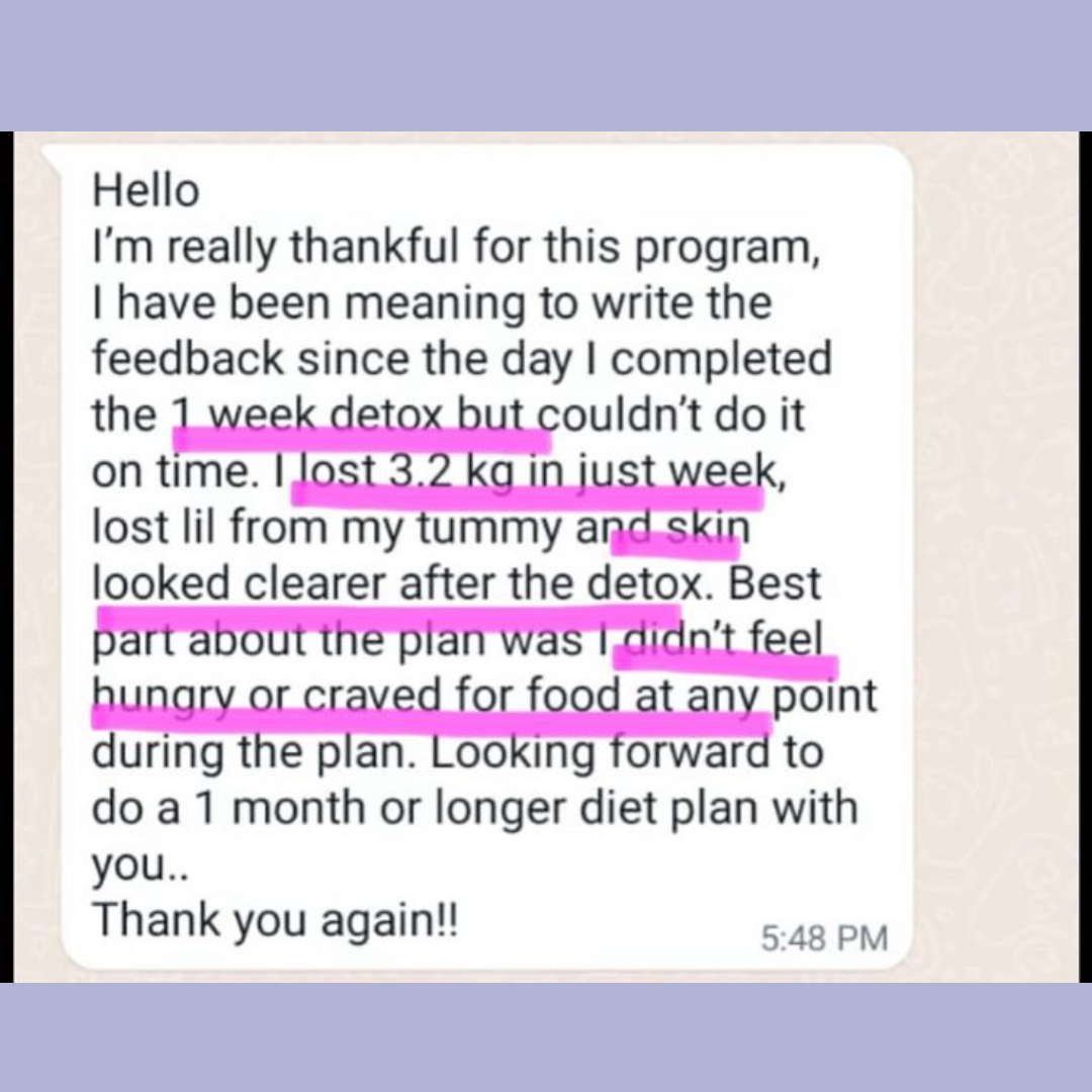 Strictly 1 week detox plan - comes with superfoods - Eat Breathe Smile
