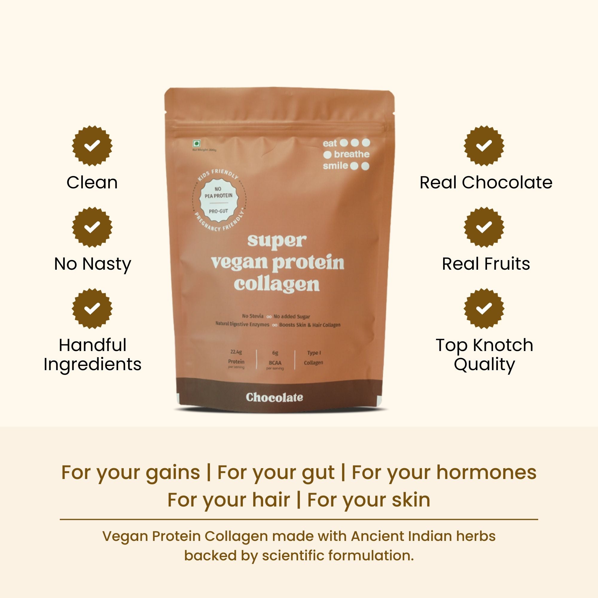 DAILY PRO-GUT Vegan Protein Collagen (Chocolate)
