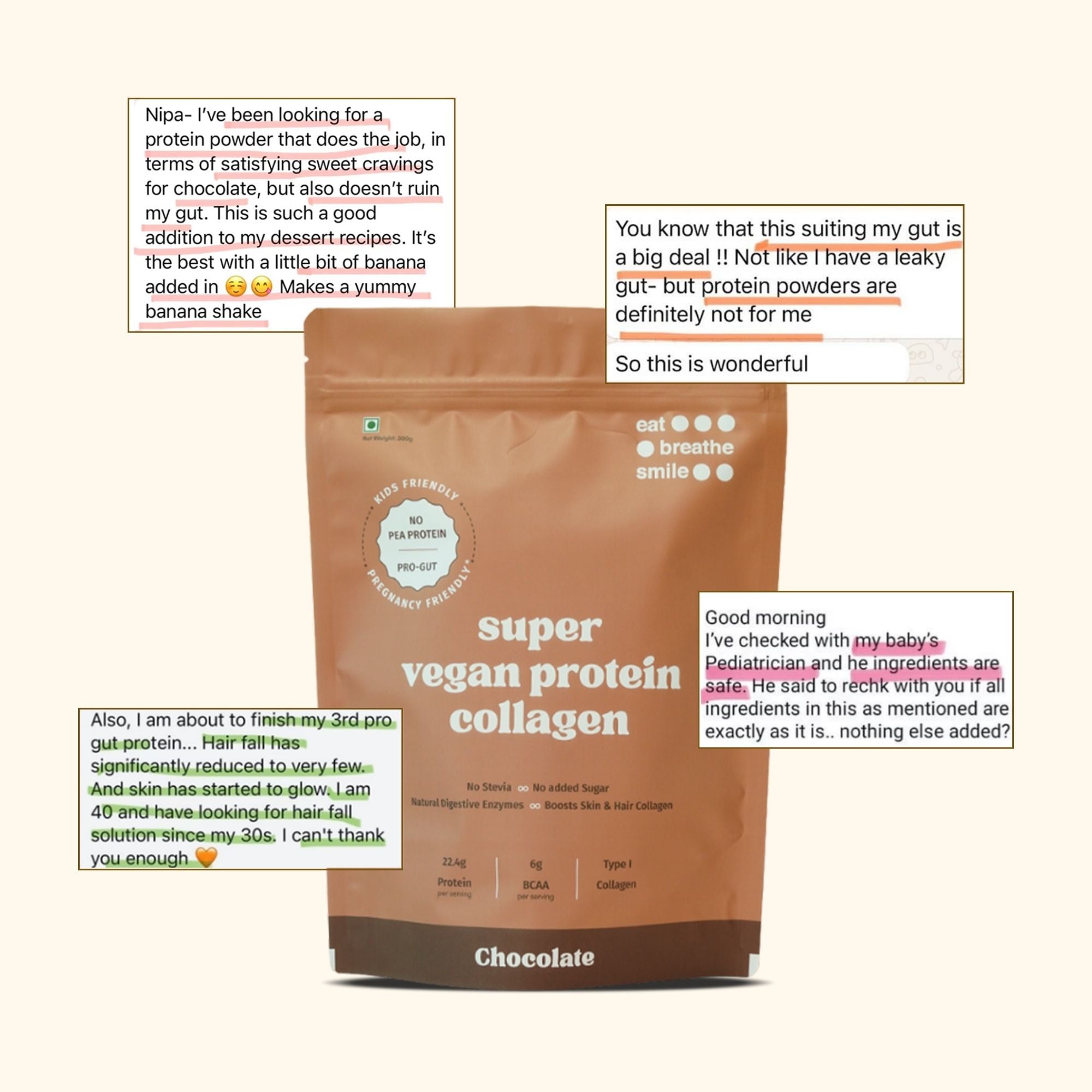 DAILY PRO-GUT Vegan Protein Collagen (Chocolate)