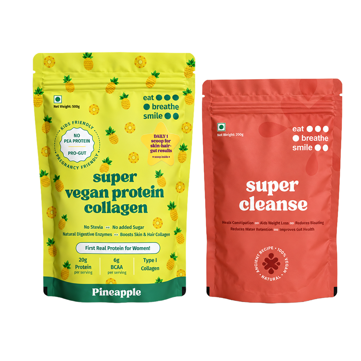 Super Cleanse + Protein Collagen Bundle Pineapple