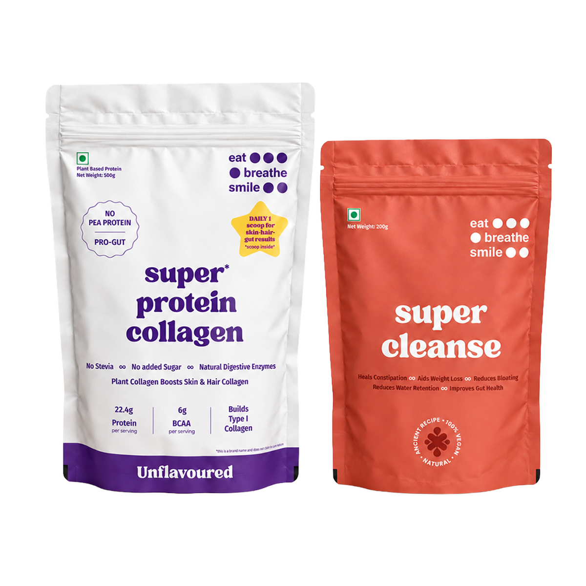 Super Cleanse + Protein Collagen Bundle Unflavoured