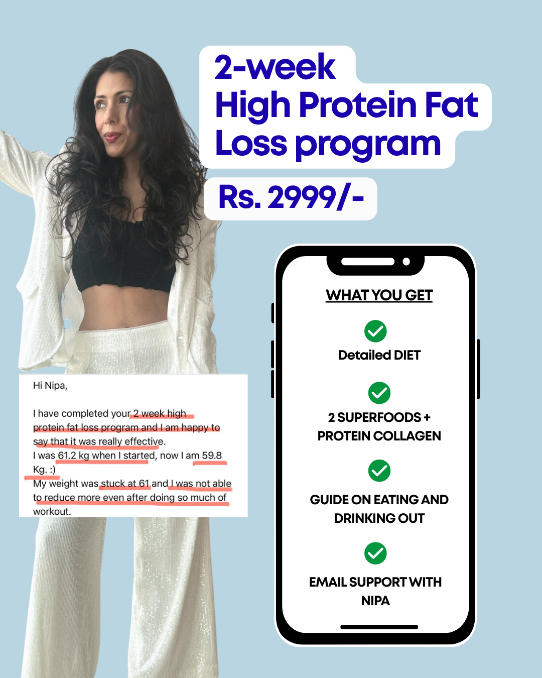BEGINNERS 2-week high protein fat loss program - comes with these superfoods++