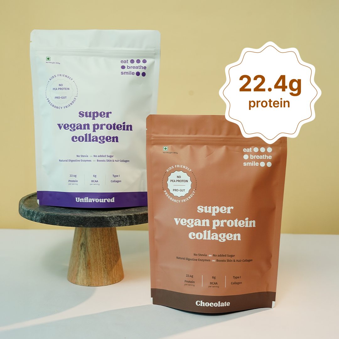 Super Vegan Protein Collagen Unflavored + Chocolate